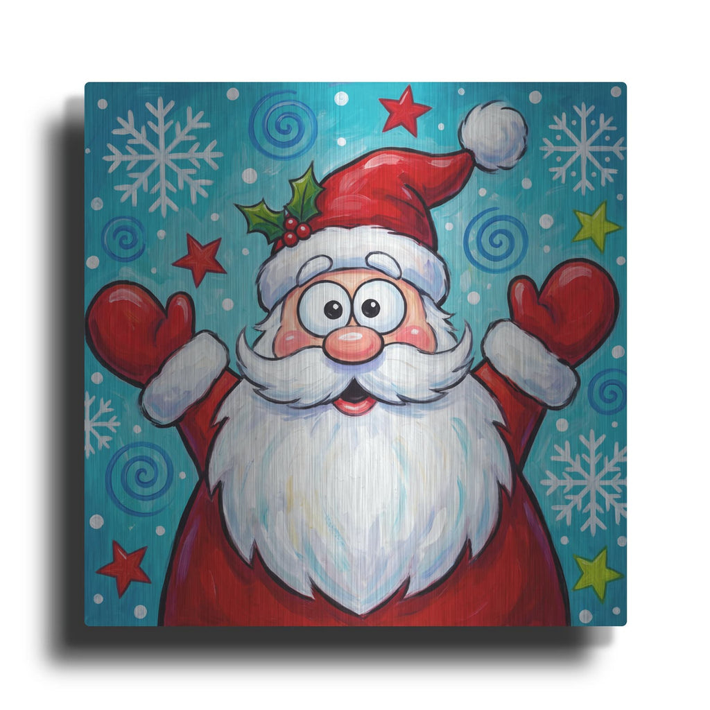 'Santa's Christmas Cheer' by Veve – Metal Wall Art