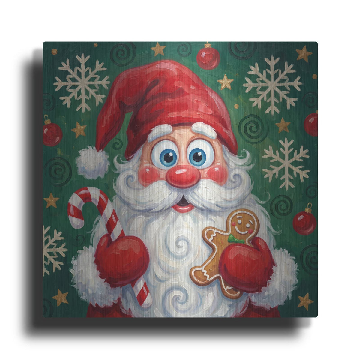 'Santa's Sweet Christmas' by Veve – Metal Wall Art