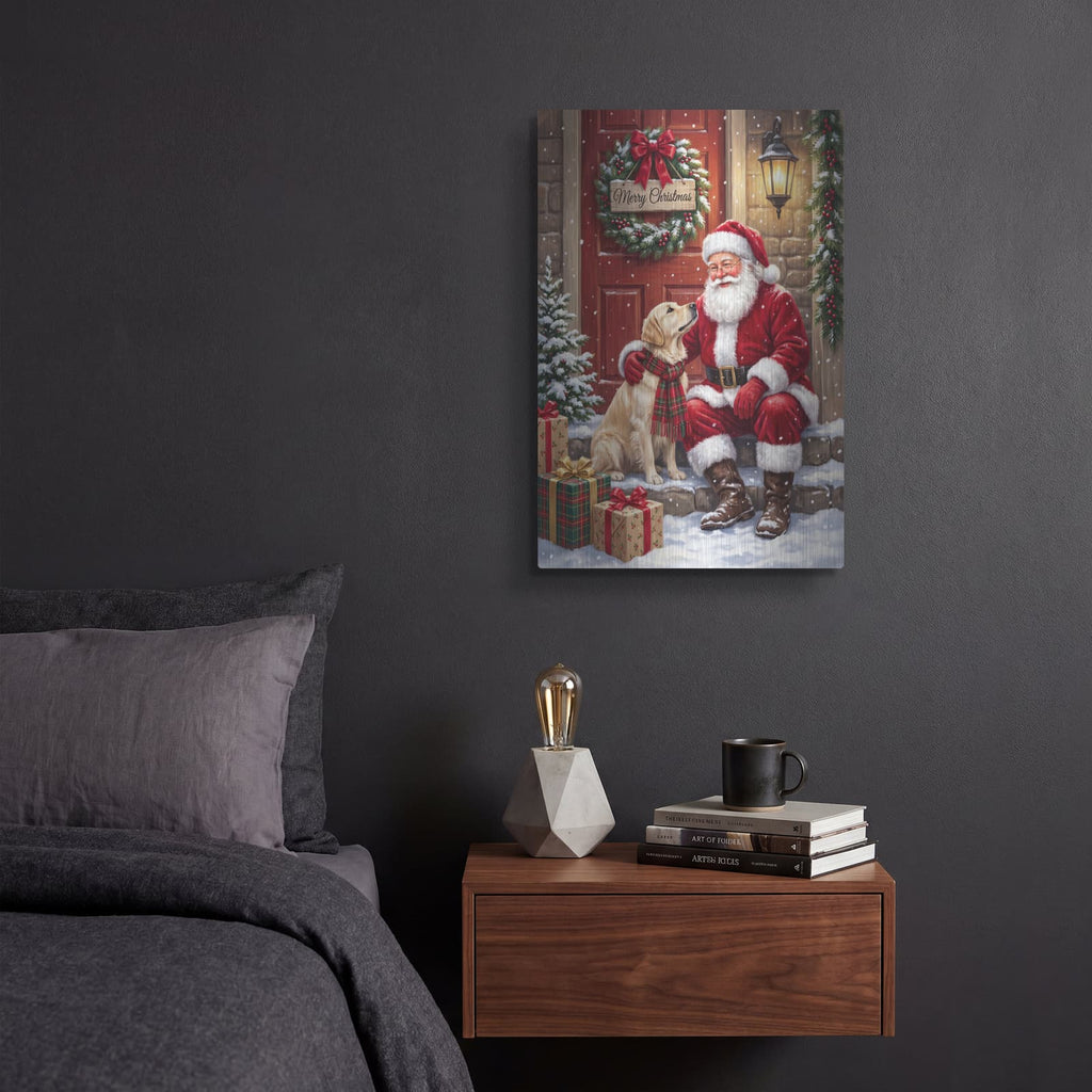 'Santa’s Faithful Friend' by Veve – Metal Wall Art, 12x16 room view