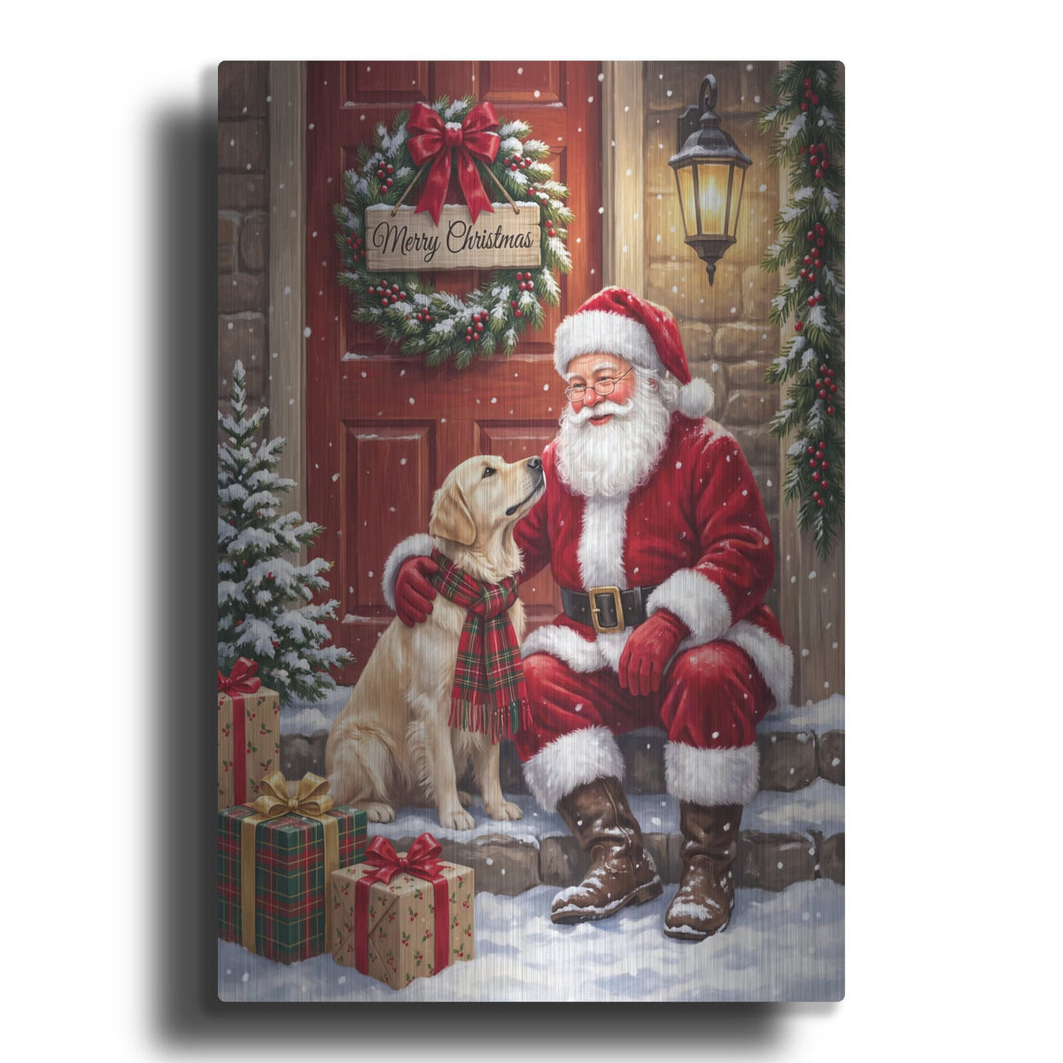 'Santa’s Faithful Friend' by Veve – Metal Wall Art