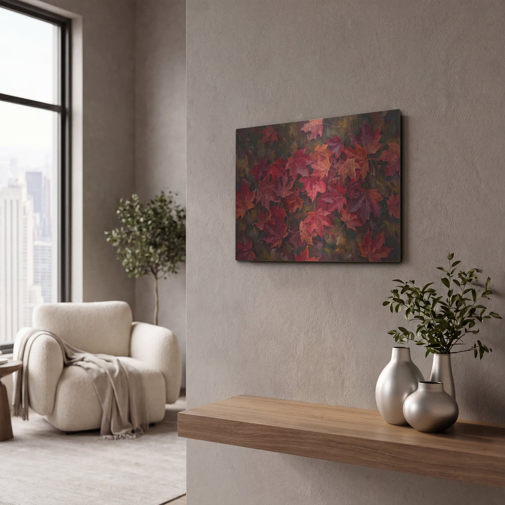 'Scarlet Season' by Veve – Metal Wall Art, 16x12 room view