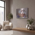 'Shih Tzu in Laundry Basket' by Veve – Metal Wall Art, 16x12 room view