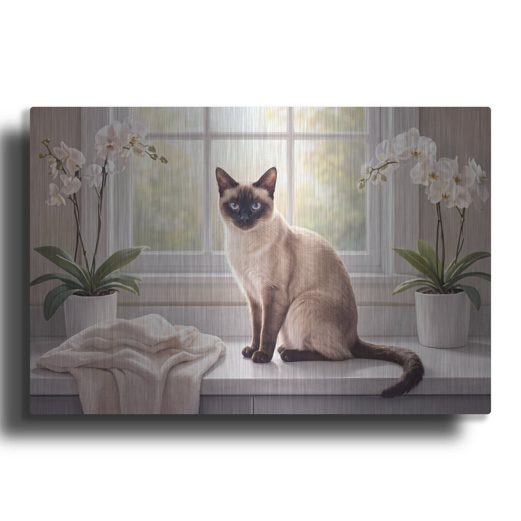 'Siamese Cat' by Veve – Metal Wall Art