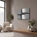 'Silent Structure' by Veve – Metal Wall Art, 16x12 room view