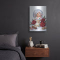 'Snow Globe Gingerbread House Wonderland' by Veve – Metal Wall Art, 12x16 room view