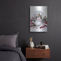 'Snow Globe Snowman Family Celebration' by Veve – Metal Wall Art, 12x16 room view