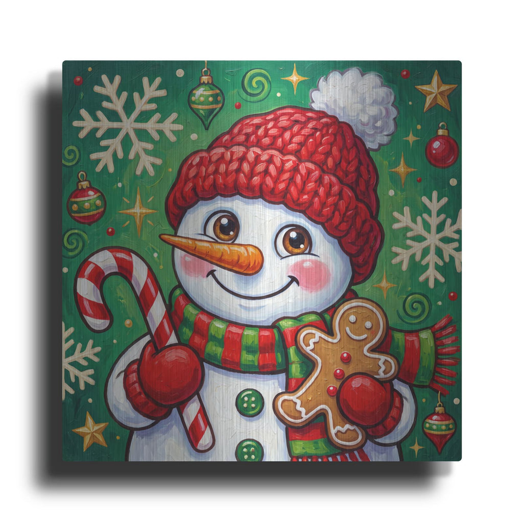 'Snowman's Sweet Christmas' by Veve – Metal Wall Art
