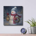 'Snowman's Winter Wonderland' by Veve – Metal Wall Art, 12x12 room view