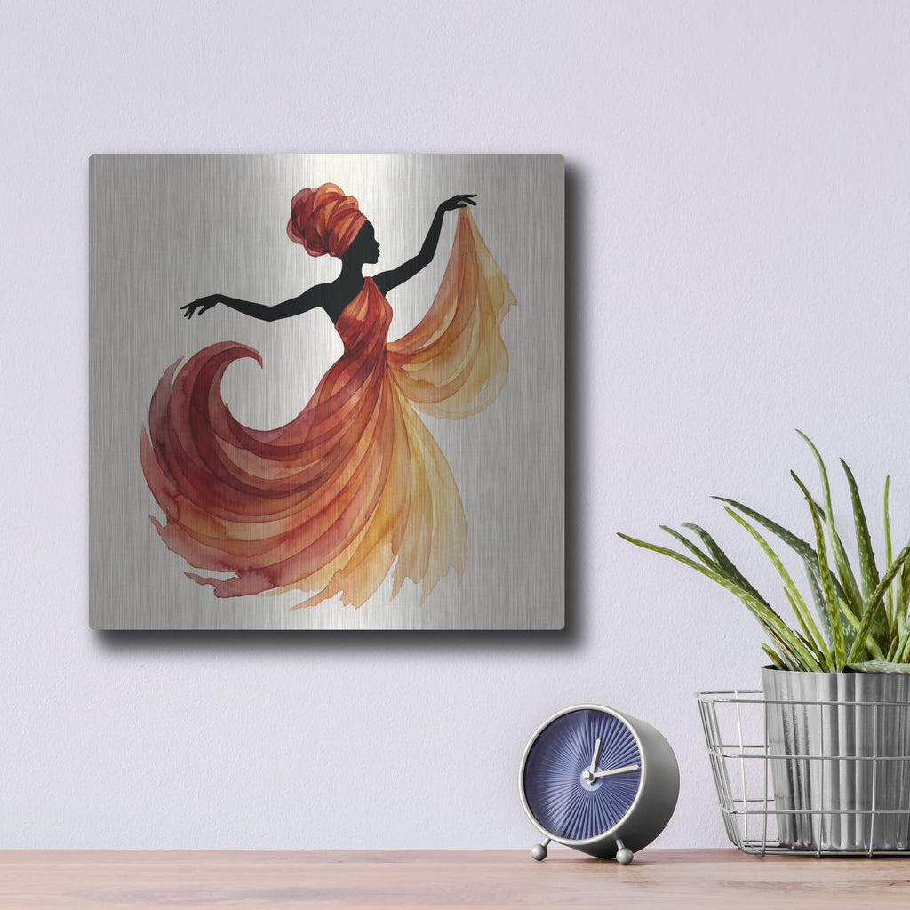 'Soul in Motion' by Veve – Metal Wall Art, 12x12 room view