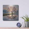 'Spring Magnolia Lake Reflection' by Veve – Metal Wall Art, 12x12 room view