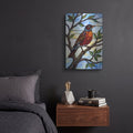 'Stained Glass Style American Robin' by Veve – Metal Wall Art, 12x16 room view