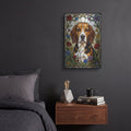 'Stained Glass Style Beagle' by Veve – Metal Wall Art, 12x16 room view