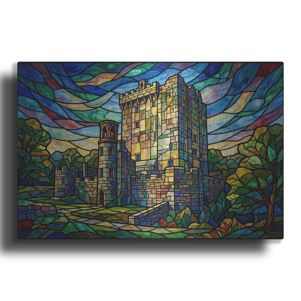 'Stained Glass Style Blarney Castle I' by Veve – Metal Wall Art
