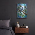 'Stained Glass Style Blue Jay II' by Veve – Metal Wall Art, 12x16 room view