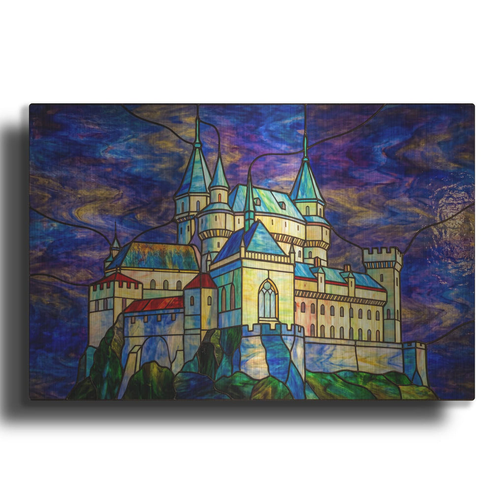 'Stained Glass Style Bojnice Castle I' by Veve – Metal Wall Art