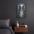 'Stained Glass Style Border Collie' by Veve – Metal Wall Art, 12x16 room view