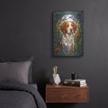 'Stained Glass Style Brittany Spaniel' by Veve – Metal Wall Art, 12x16 room view
