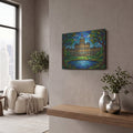 'Stained Glass Style Castle Howard II' by Veve – Metal Wall Art, 16x12 room view