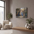 'Stained Glass Style Cat Morning CHICAGO I' by Veve – Metal Wall Art, 16x12 room view