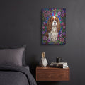 'Stained Glass Style Cavalier King Charles Spaniel' by Veve – Metal Wall Art, 12x16 room view
