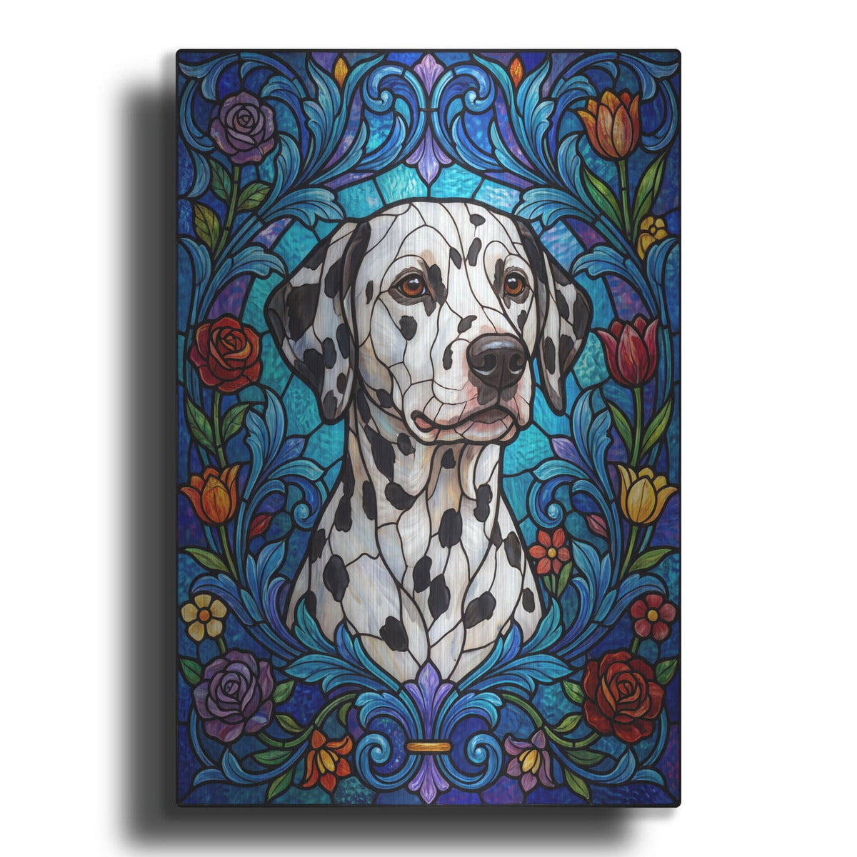 'Stained Glass Style Dalmatian' by Veve – Metal Wall Art
