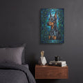 'Stained Glass Style Doberman Pinscher' by Veve – Metal Wall Art, 12x16 room view