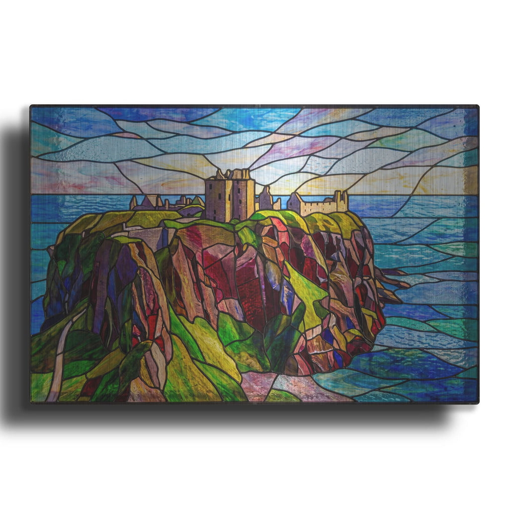 'Stained Glass Style Dunnottar Castle I' by Veve – Metal Wall Art
