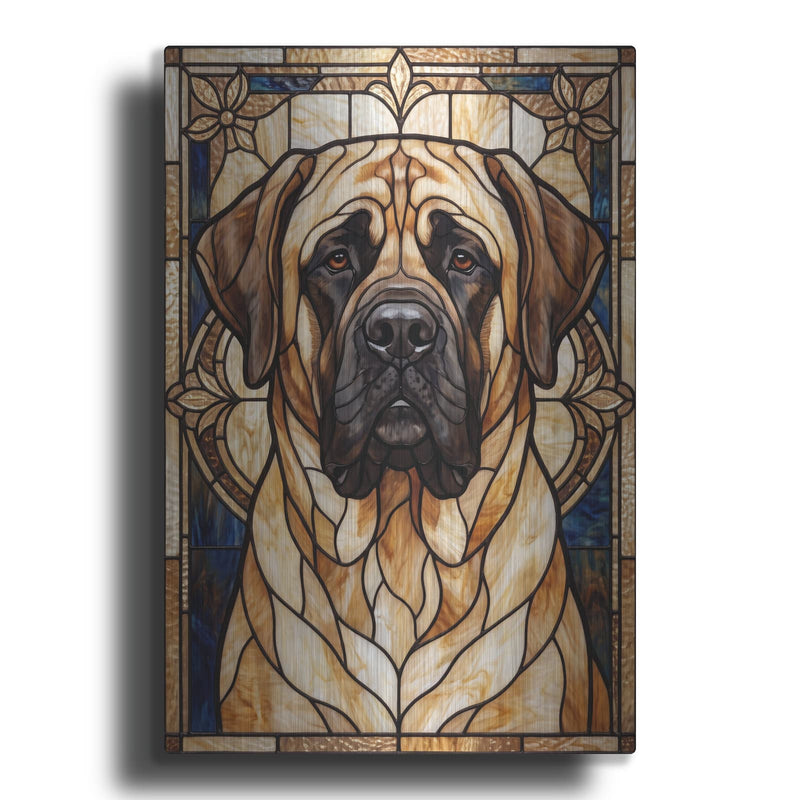 'Stained Glass Style English Mastiff' by Veve – Metal Wall Art