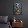 'Stained Glass Style German Shepherd' by Veve – Metal Wall Art, 12x16 room view
