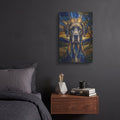 'Stained Glass Style Great Dane' by Veve – Metal Wall Art, 12x16 room view