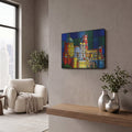 'Stained Glass Style Pena Palace II' by Veve – Metal Wall Art, 16x12 room view