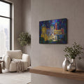 'Stained Glass Style Pena Palace III' by Veve – Metal Wall Art, 16x12 room view
