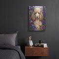 'Stained Glass Style Poodle' by Veve – Metal Wall Art, 12x16 room view