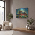 'Stained Glass Style Prague Castle I' by Veve – Metal Wall Art, 16x12 room view