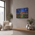 'Stained Glass Style Prague Castle III' by Veve – Metal Wall Art, 16x12 room view
