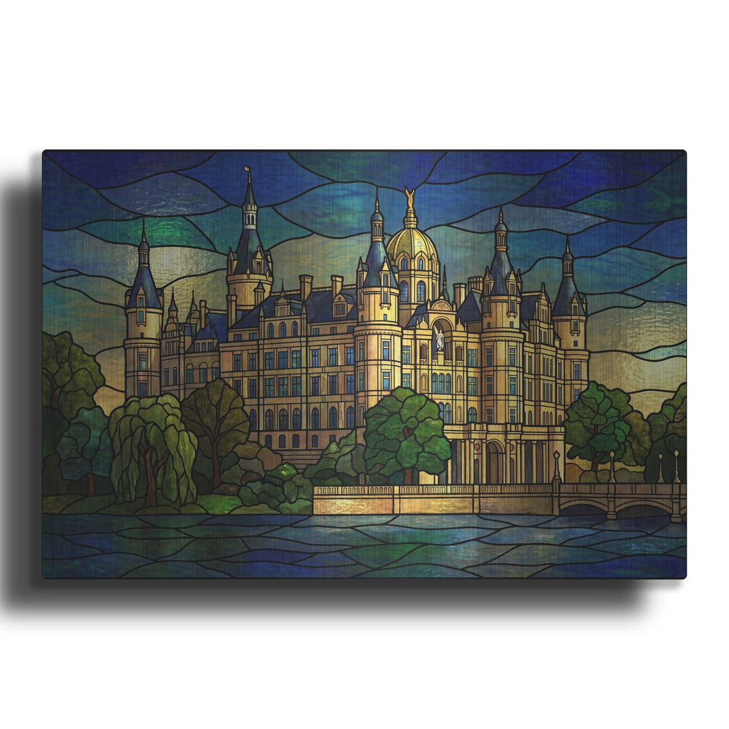 'Stained Glass Style Schwerin Castle I' by Veve – Metal Wall Art