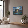 'Stained Glass Style Stirling Castle' by Veve – Metal Wall Art, 16x12 room view