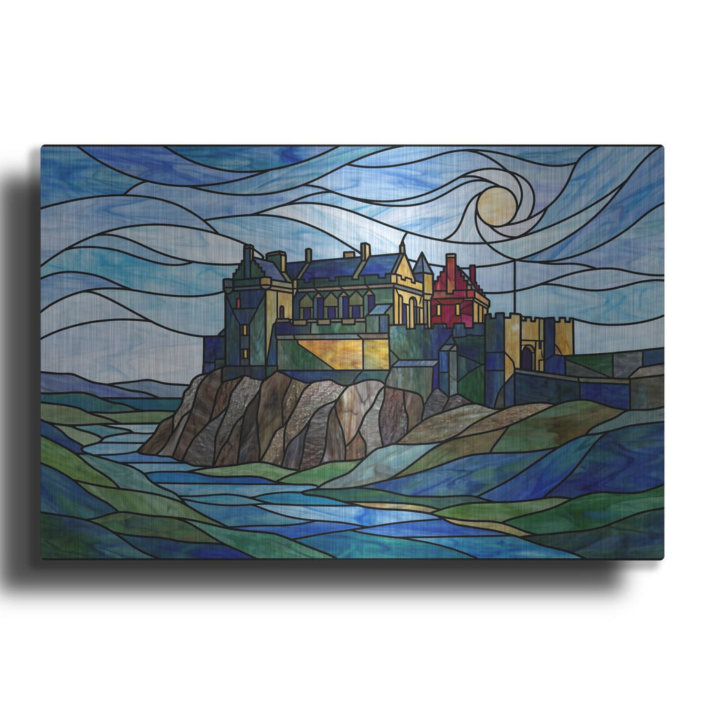 'Stained Glass Style Stirling Castle' by Veve – Metal Wall Art