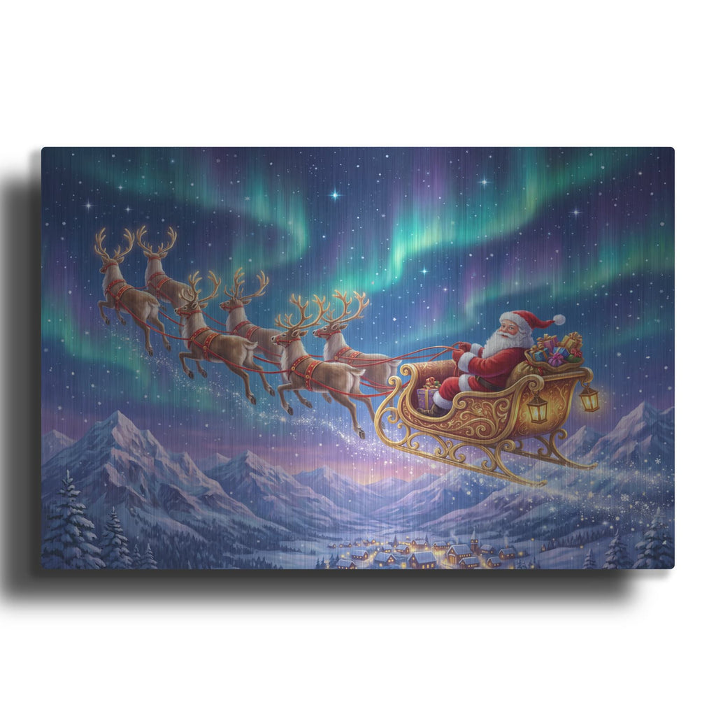 'Starlit Sleigh Ride' by Veve – Metal Wall Art