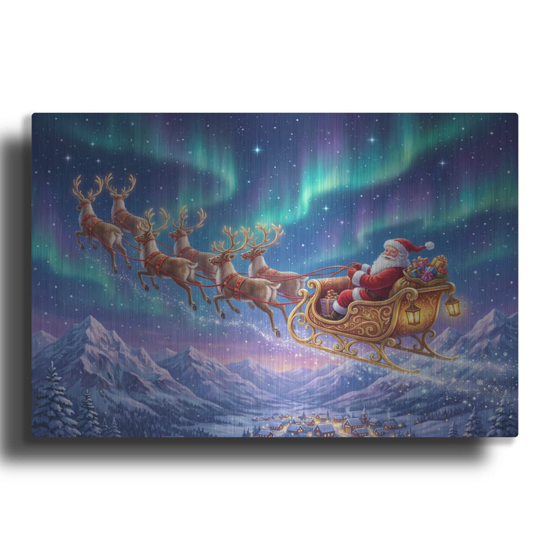 'Starlit Sleigh Ride' by Veve – Metal Wall Art