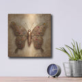 'Steampunk Butterfly Ruby Copper' by Veve – Metal Wall Art, 12x12 room view