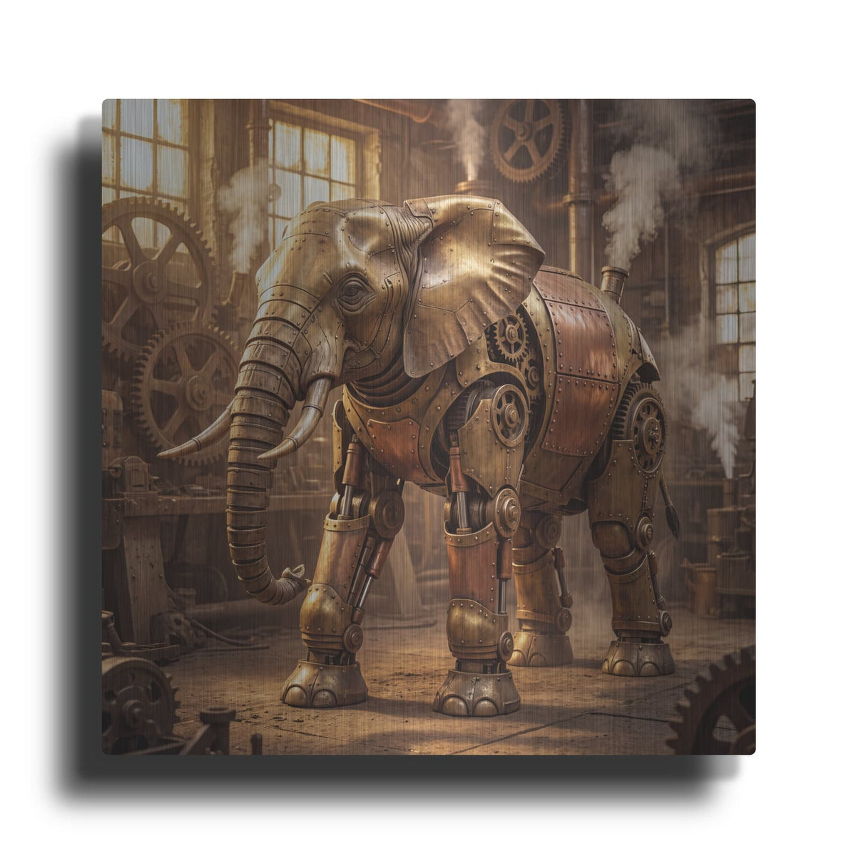 'Steampunk Dragon' by Veve – Metal Wall Art