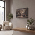 'Steampunk Dragonfly - Parchment Voyager' by Veve – Metal Wall Art, 16x12 room view