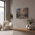 'Steampunk Dragonfly Gilded Concert' by Veve – Metal Wall Art, 16x12 room view