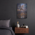 'Steampunk Dragonfly Sky Lace' by Veve – Metal Wall Art, 12x16 room view