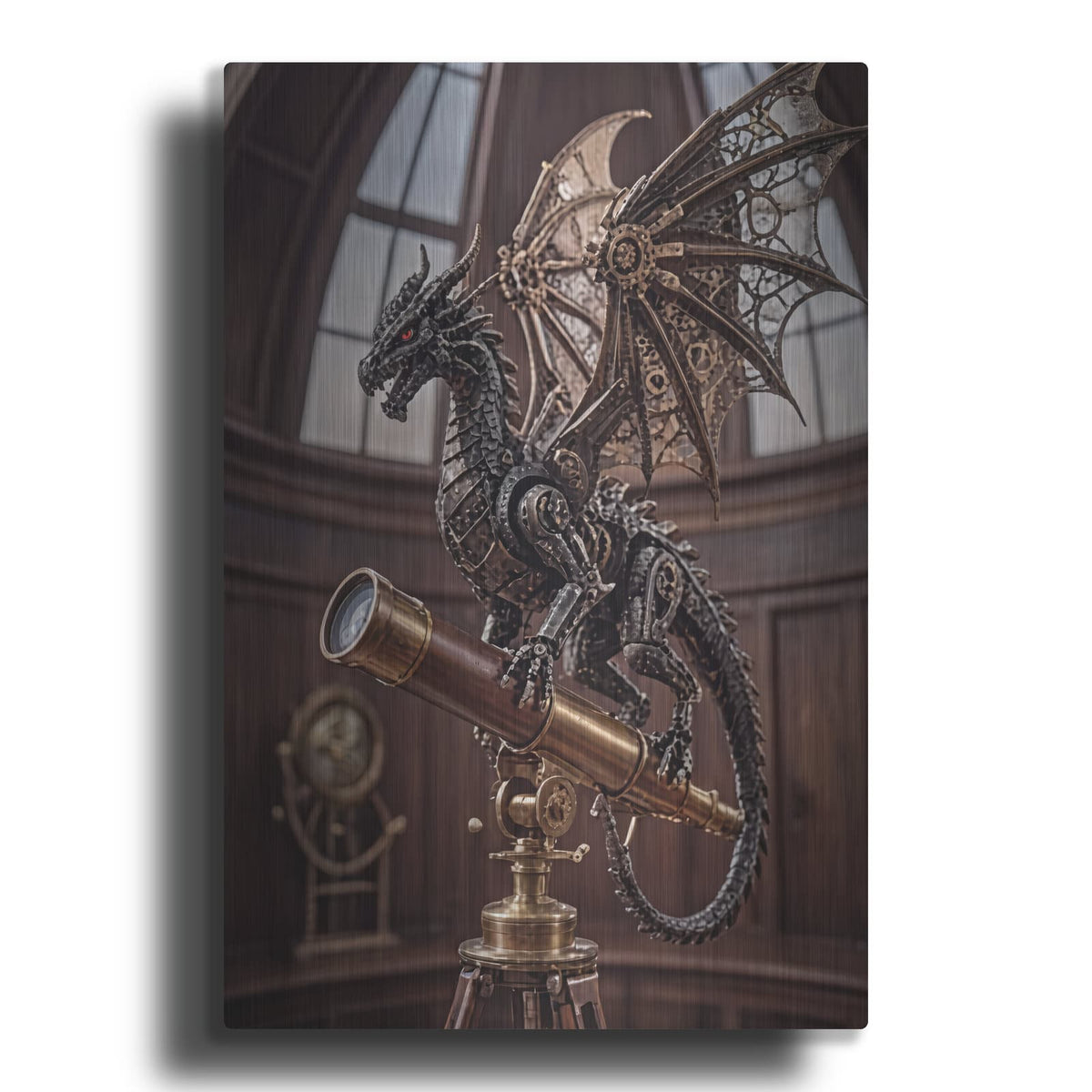 'Steampunk Dragonfly Spiked Cathedral' by Veve – Metal Wall Art