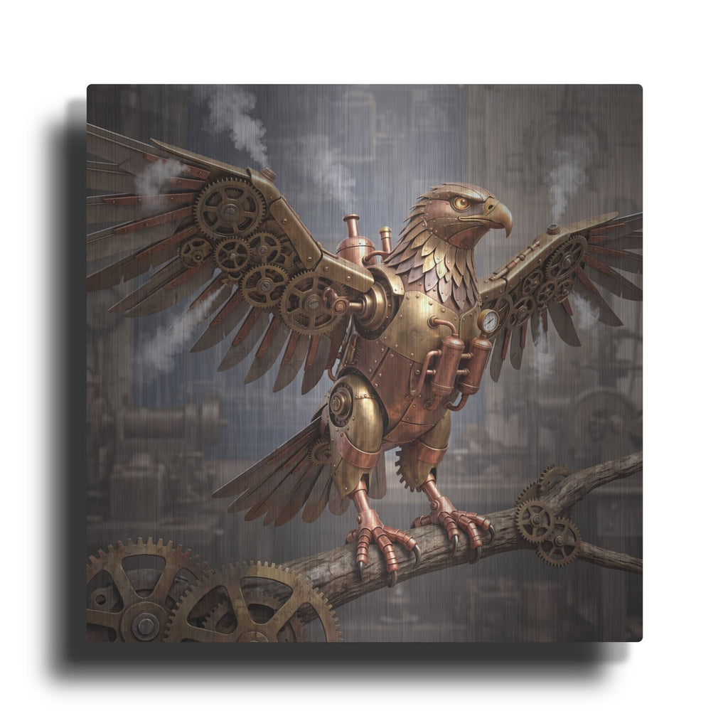 'Steampunk Eagle' by Veve – Metal Wall Art