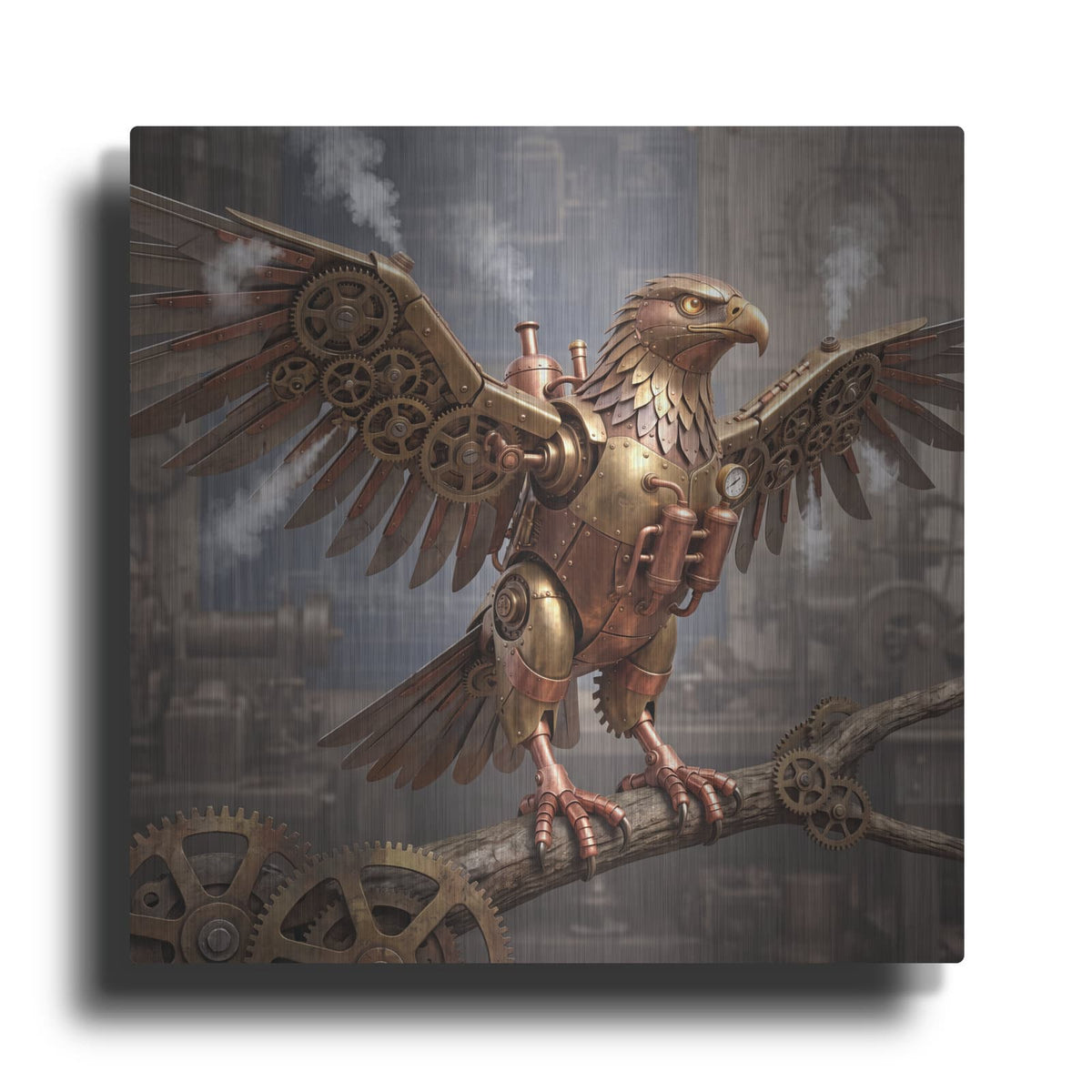 'Steampunk Eagle' by Veve – Metal Wall Art