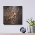 'Steampunk Golden Antler' by Veve – Metal Wall Art, 12x12 room view