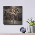 'Steampunk Horse Workshop Mane' by Veve – Metal Wall Art, 12x12 room view
